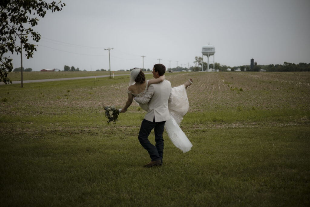 Matt swings Callie around in his arms